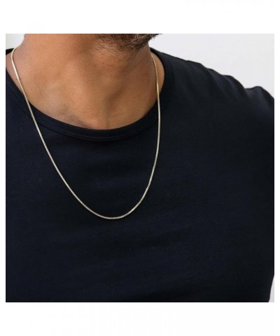 Authentic 925 Sterling Silver Box Chain 1/1.5/2/3 mm Box Link Chain with Lobster Clasp Silver/14K Yellow Gold Plated Necklace...