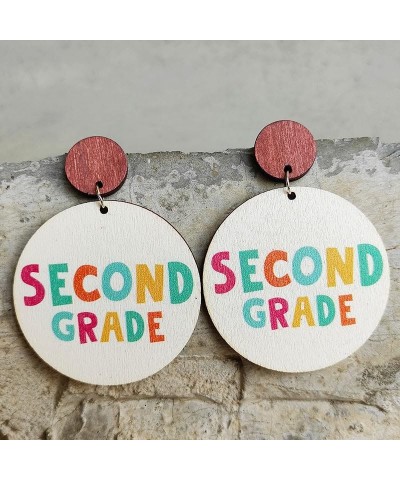 Creative Teacher Student Earrings Back to School Drop Dangle Earrings Wooden Acrylic First Day of School Earrings Hello First...