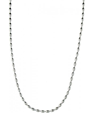 Oval Bead Ball Chain Surgical Stainless Steel 15-30-inch 2.4mm 15.0 Inches $10.61 Necklaces