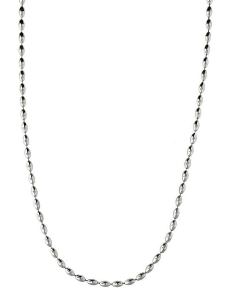 Oval Bead Ball Chain Surgical Stainless Steel 15-30-inch 2.4mm 15.0 Inches $10.61 Necklaces