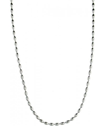 Oval Bead Ball Chain Surgical Stainless Steel 15-30-inch 2.4mm 15.0 Inches $10.61 Necklaces