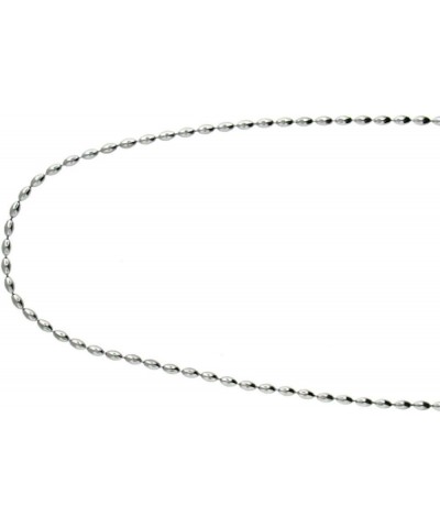 Oval Bead Ball Chain Surgical Stainless Steel 15-30-inch 2.4mm 15.0 Inches $10.61 Necklaces