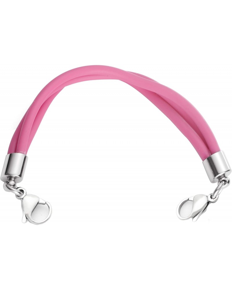 Medical Alert ID Triple Strand Pink Silicone Replacement Bracelet - 5 Sizes! $11.98 Bracelets