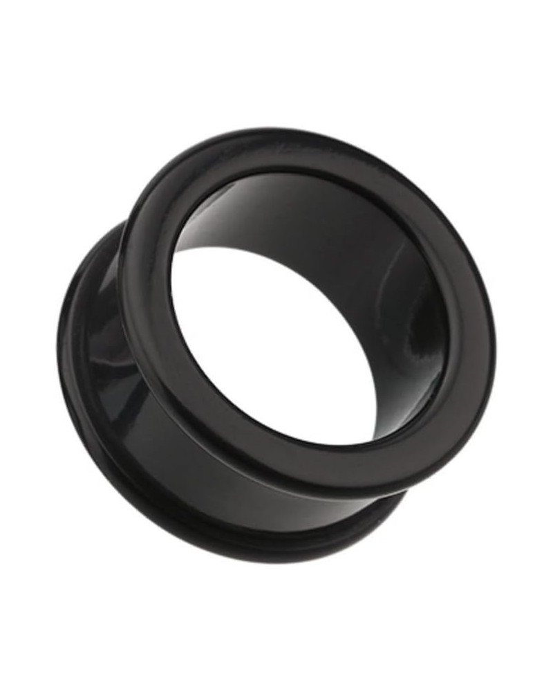 Flexible Silicone Double Flared Ear Gauge Tunnel Plug 7/8" (22mm), Black $9.35 Body Jewelry