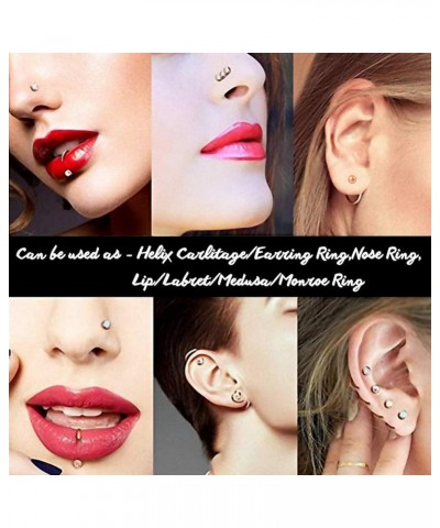 32Pcs C-Shaped Nose Ring L-Shaped Nose Studs Bone Tragus Cartilage Hoop Rings Piercings 20g for Men Women Bone Stud & C-Shape...