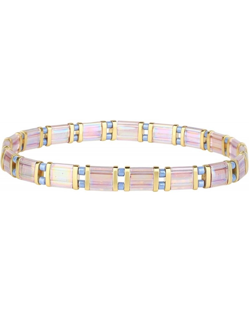 Colorful Handwoven Beaded Bracelet Handmade String Friendship Love Cuff Bracelet Gift for Women Multi 010J $10.79 Bracelets