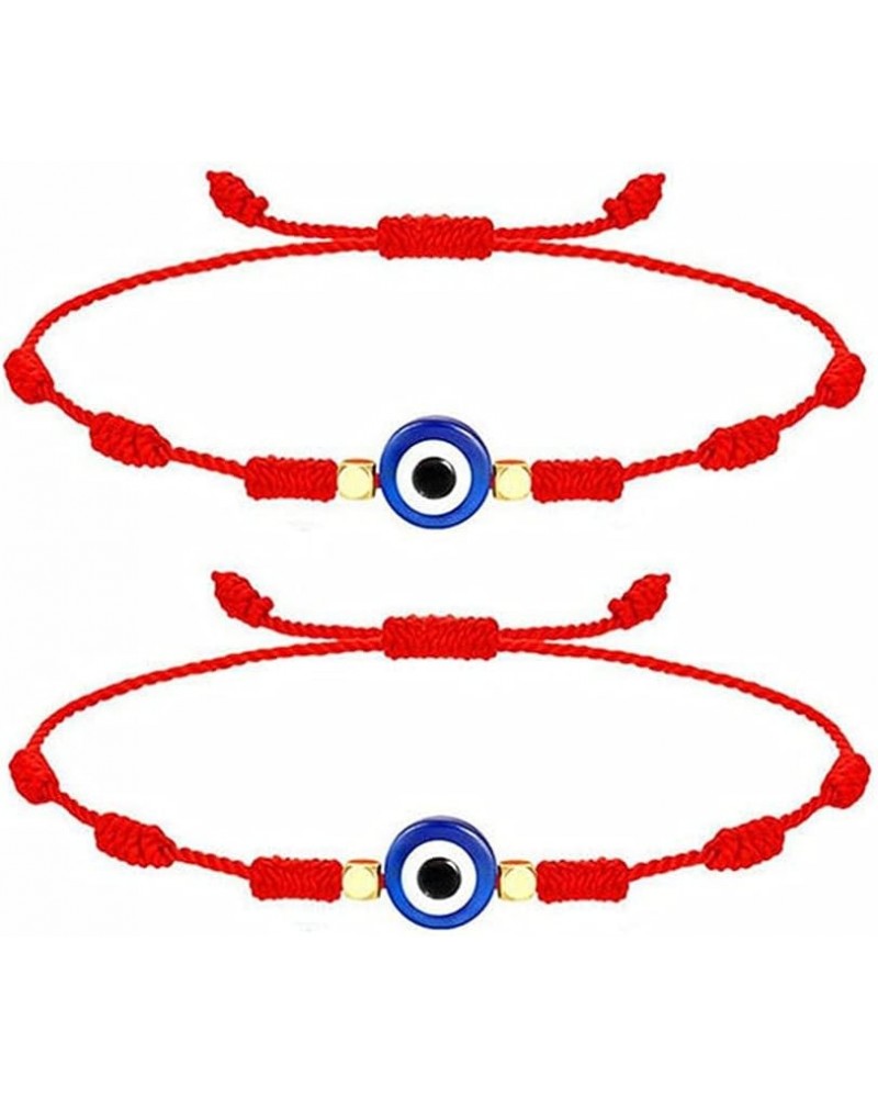 2 PCS Evil Eye Handmade Bracelet Black Red Thread String Elephant Turtle Butterfly Flower Bracelet for Women Men Teen Girls B...