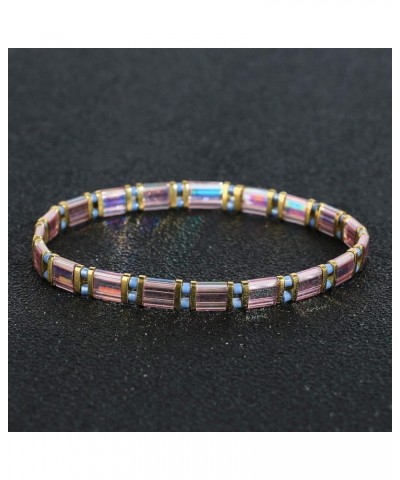 Colorful Handwoven Beaded Bracelet Handmade String Friendship Love Cuff Bracelet Gift for Women Multi 010J $10.79 Bracelets