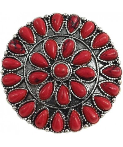 Bohemian Squash Blossom howlite Stretch Band Ring Red $12.03 Rings