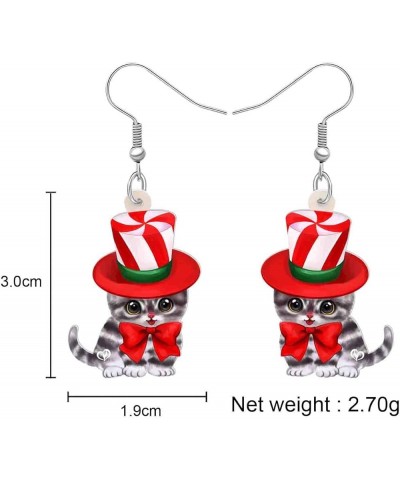 Acrylic Drop Cat Earrings Pets Funny Design 7 Color Lovely Gift For Girl Women By The Rose $7.07 Earrings