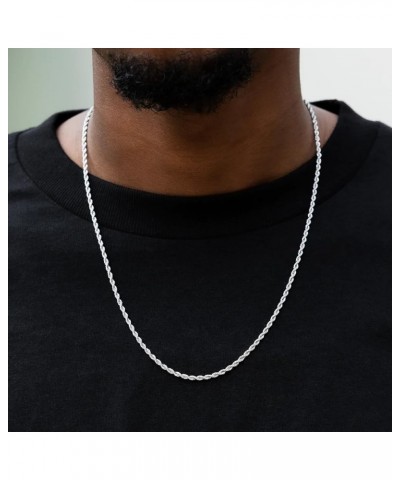 925 Sterling Silver Rope Chain Lobster Clasp 2/2.5/3/4/5mm Gold/Silver Chain for Men Women Silver Necklace Chain 16/18/20/22/...