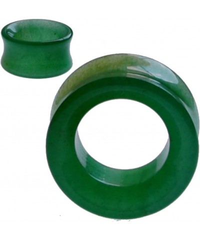 soscene Ear Gauges Center Hole Jade Organic Stone Ear Plugs Sold in Pairs 22mm-7/8 inch $11.79 Others