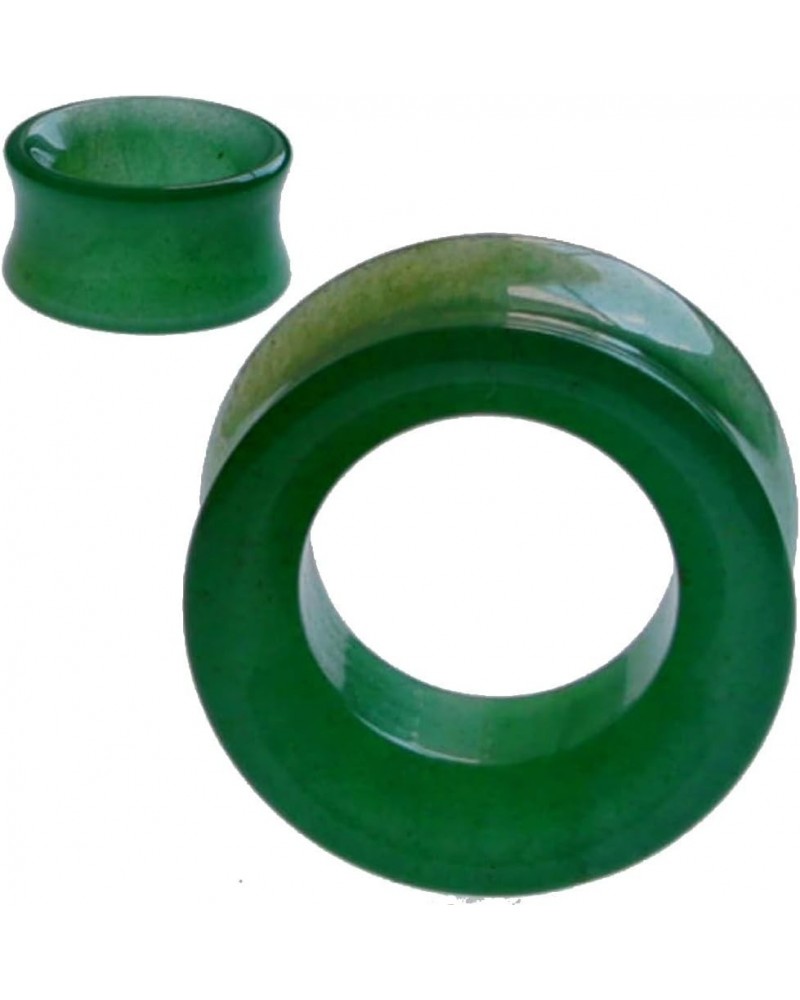 soscene Ear Gauges Center Hole Jade Organic Stone Ear Plugs Sold in Pairs 22mm-7/8 inch $11.79 Others