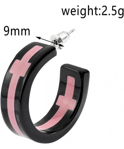 Tokyo TYO Revenge Style Cosplay Jewelry Accessories Takashi Mitsuya Cross Earring - Pink (Piercing) $7.12 Earrings