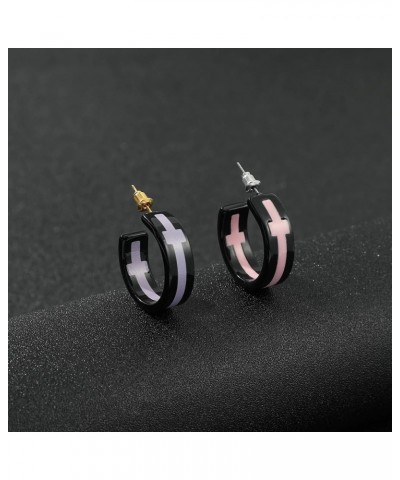 Tokyo TYO Revenge Style Cosplay Jewelry Accessories Takashi Mitsuya Cross Earring - Pink (Piercing) $7.12 Earrings