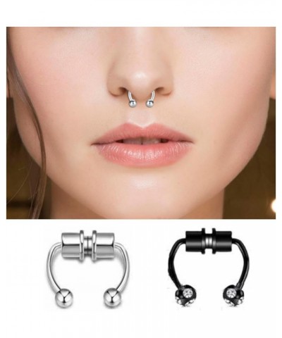 Fake Nose Ring Fake Piercings Fake Nose Rings Nose Cuffs Fake Nose Piercing Fake Nose Hoop Faux Nose Rings for Women Faux Nos...