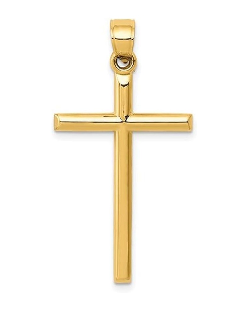 14k Yellow Gold Simple Classic Cross Pendant Charm 39mm $44.63 Pendants