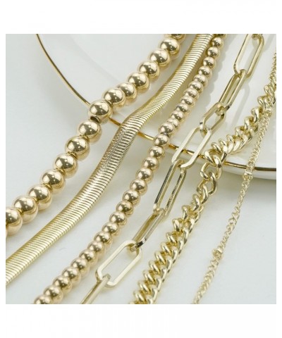 Women Anklet Adjustable Beach Ankle Chain Gold Alloy Foot Chain Bracelet Jewelry Gift Cuban(5mm) $5.21 Anklets