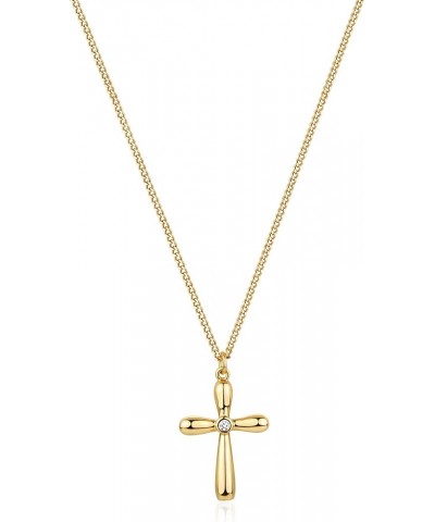 14K Gold Plated Cross Pendant Necklace for Women Delicate Necklace Jewelry Gifts inflatable cross $8.84 Necklaces