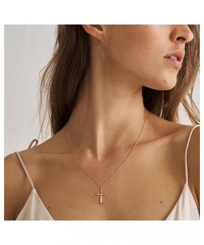 14K Gold Plated Cross Pendant Necklace for Women Delicate Necklace Jewelry Gifts inflatable cross $8.84 Necklaces