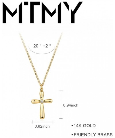 14K Gold Plated Cross Pendant Necklace for Women Delicate Necklace Jewelry Gifts inflatable cross $8.84 Necklaces