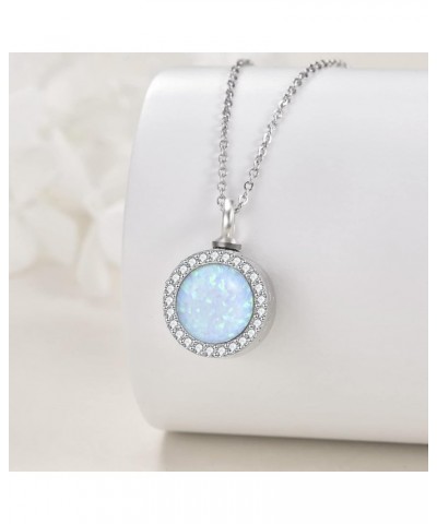 Opal/Turquoise Urn Necklaces for Ashes Sterling Silver Opal Cremation Jewelry for Ashes Memory Jewelry for Women Opal $27.02 ...