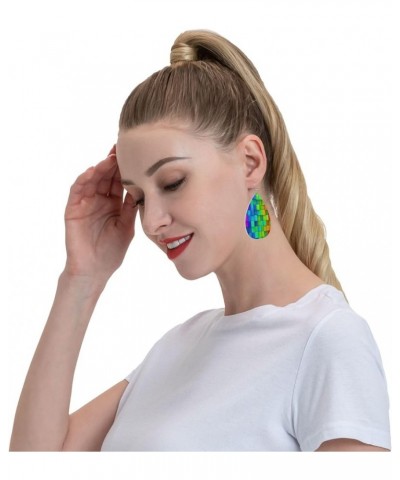 Leather Earrings Handmade Lightweight Dangle Drop Earrings For Women Girls Picture (18) One Size $9.85 Earrings