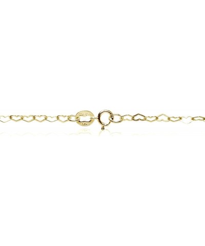 Sterling Silver Heart Link Chain Necklace, 16 inches 20 inches 24 inches or 30 Inches 16 Inches Yellow Gold $22.79 Necklaces