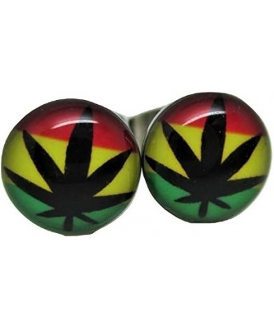 One Love Pot Leaf Stud Post Earrings - New - Pair! $5.39 Earrings