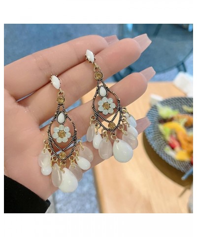 Bohemian Baroque Tassel Earrings for Women Girls Cubic Zirconia Dangle Drop Hook Earrings Threader Statement Earrings $7.27 E...