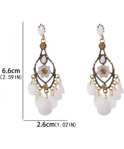 Bohemian Baroque Tassel Earrings for Women Girls Cubic Zirconia Dangle Drop Hook Earrings Threader Statement Earrings $7.27 E...