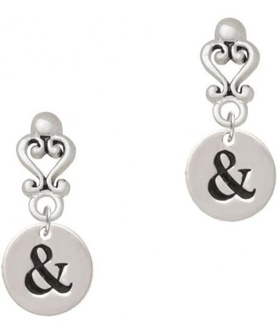 Disc 1/2'' - Symbol - Filigree Heart Earrings & $15.92 Earrings