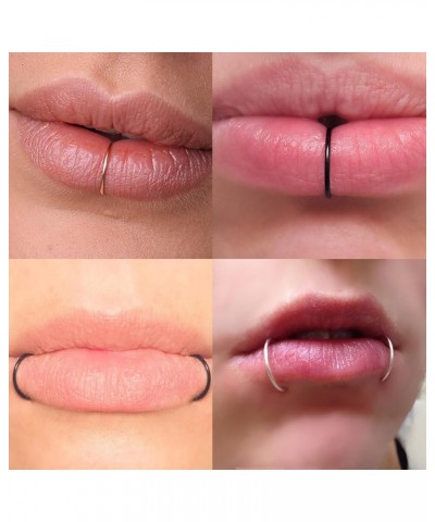 Fake Piercings Fake Lip Piercing Fake Lip Ring Fake Nose Ring Hoop Fake Snake Bites Fake Eyebrow Piercing Clip Lip Ring Fake ...