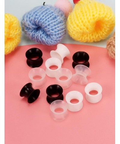 6 Pairs Ultra Thin Silicone Ear Plugs Tunnels Flexible Ear Earlets Ear Skin Flexible Flesh Tunnel Expander Stretching Gauge E...