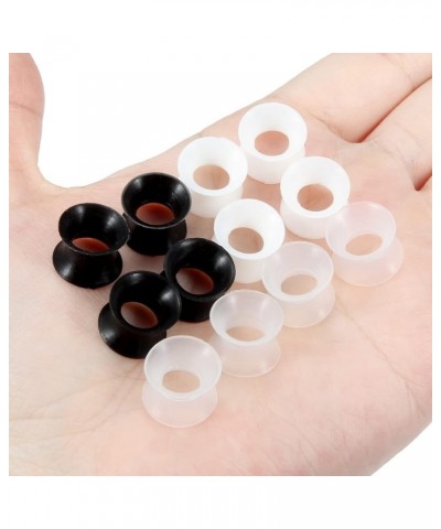 6 Pairs Ultra Thin Silicone Ear Plugs Tunnels Flexible Ear Earlets Ear Skin Flexible Flesh Tunnel Expander Stretching Gauge E...