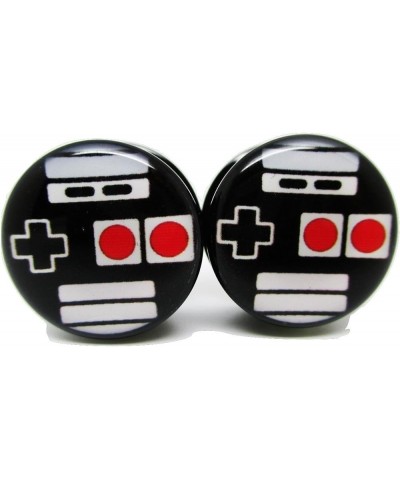 Retro Video Game Controller Ear Plugs - Acrylic - Screw-On - New *Pair* - 8 Sizes 00 Gauge (10mm) $10.59 Body Jewelry