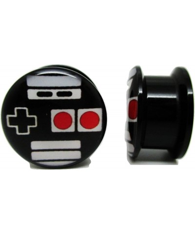 Retro Video Game Controller Ear Plugs - Acrylic - Screw-On - New *Pair* - 8 Sizes 00 Gauge (10mm) $10.59 Body Jewelry