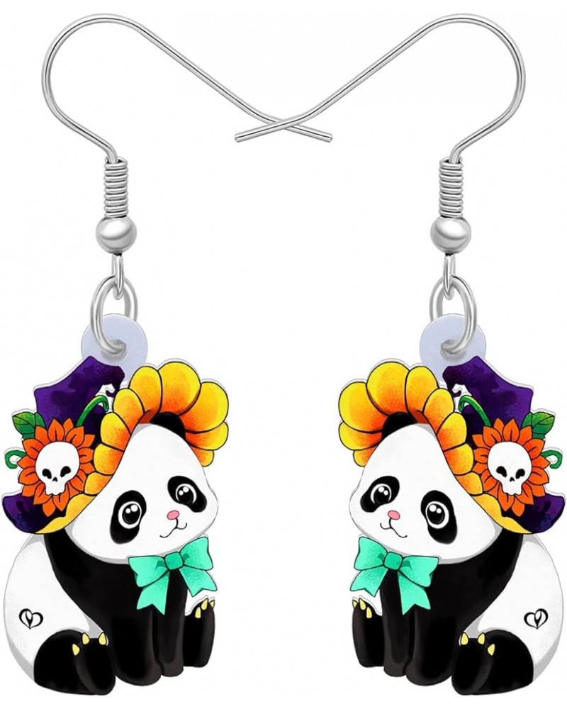 Acrylic Christmas Cute Panda Bear Earrings Dangle Jewelry For Women Teen Girls Charm Gifts Halloween B $6.47 Earrings