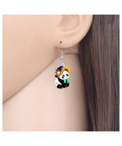 Acrylic Christmas Cute Panda Bear Earrings Dangle Jewelry For Women Teen Girls Charm Gifts Halloween B $6.47 Earrings