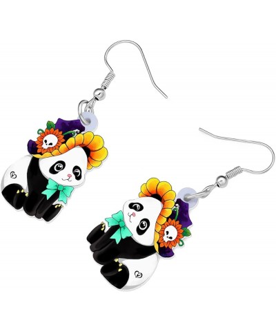 Acrylic Christmas Cute Panda Bear Earrings Dangle Jewelry For Women Teen Girls Charm Gifts Halloween B $6.47 Earrings