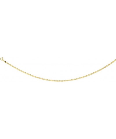 10K Solid Yellow Gold VALENTINO Chain Necklaces Tri-color Diamond cut 2.1-2.8 mm Nickel Free, 16-24 inches long 20.0 Inches Y...