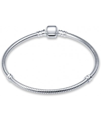 Snake Bracelet for Charms Silver Jewelry Snake Chain Bracelet Fit Any Charm Gift for Women Girl CMB060 7.9in/20cm $9.19 Others