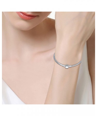 Snake Bracelet for Charms Silver Jewelry Snake Chain Bracelet Fit Any Charm Gift for Women Girl CMB060 7.9in/20cm $9.19 Others