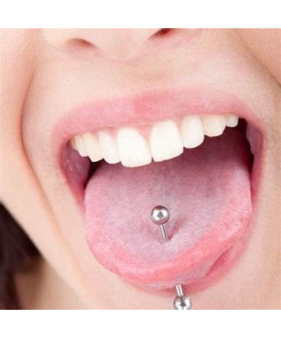 12mm-18mm 14G Tongue Rings Nipple Straight Barbells Surgical Steel Body Piercing Jewelry Style C -24pcs, silver & black $9.53...