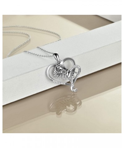 Owl Gifts for Owl Lovers Sterling Silver Owl Necklace Celtic Knot Owl On Moon Pendant Owl Jewelry for Women Horse Heart $8.54...