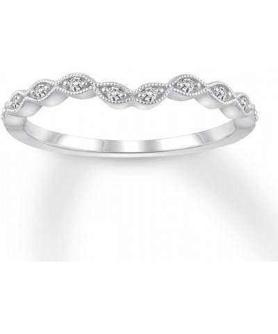 14K White Gold Plated in Silver Round Cut 0.25 ct Cubic Zirconia Engagement Wedding Infinity Band Ring for Women's $41.40 Rings