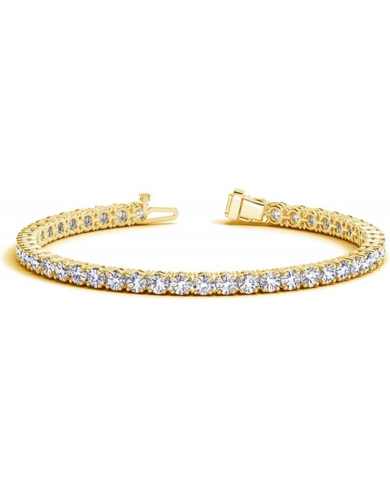 2-20 Carat NATURAL Classic Diamond Tennis Bracelet 4 Prong Luxury Collection (H-I Color, SI1-SI2 Clarity) Yellow Gold 4.0 car...