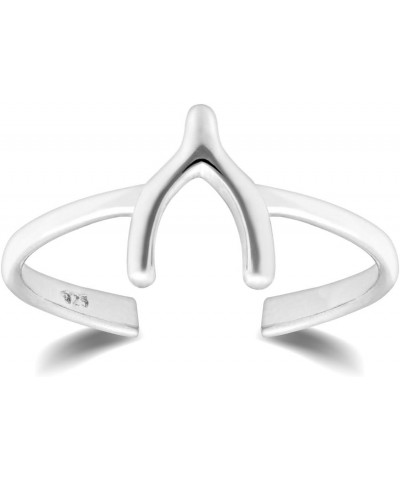 Wishbone Ring - 925 Sterling Silver - Adjustable 925 Sterling Silver $8.98 Rings