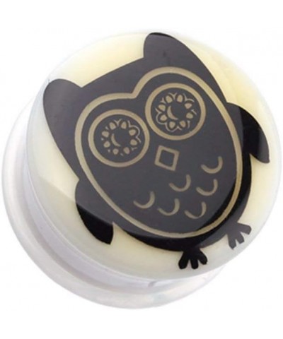 Glow in The Dark Baby Owl Single Flared Ear Gauge Plug 00 GA (10mm) $10.61 Body Jewelry