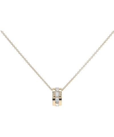 Baguette Stone Pendant Necklace One Size Gold/Crystal $18.45 Necklaces